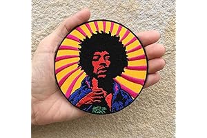 Rock Band Patches Hendrix Inspired Embroidered Iron on Sew Badge Patch Woodstock...
