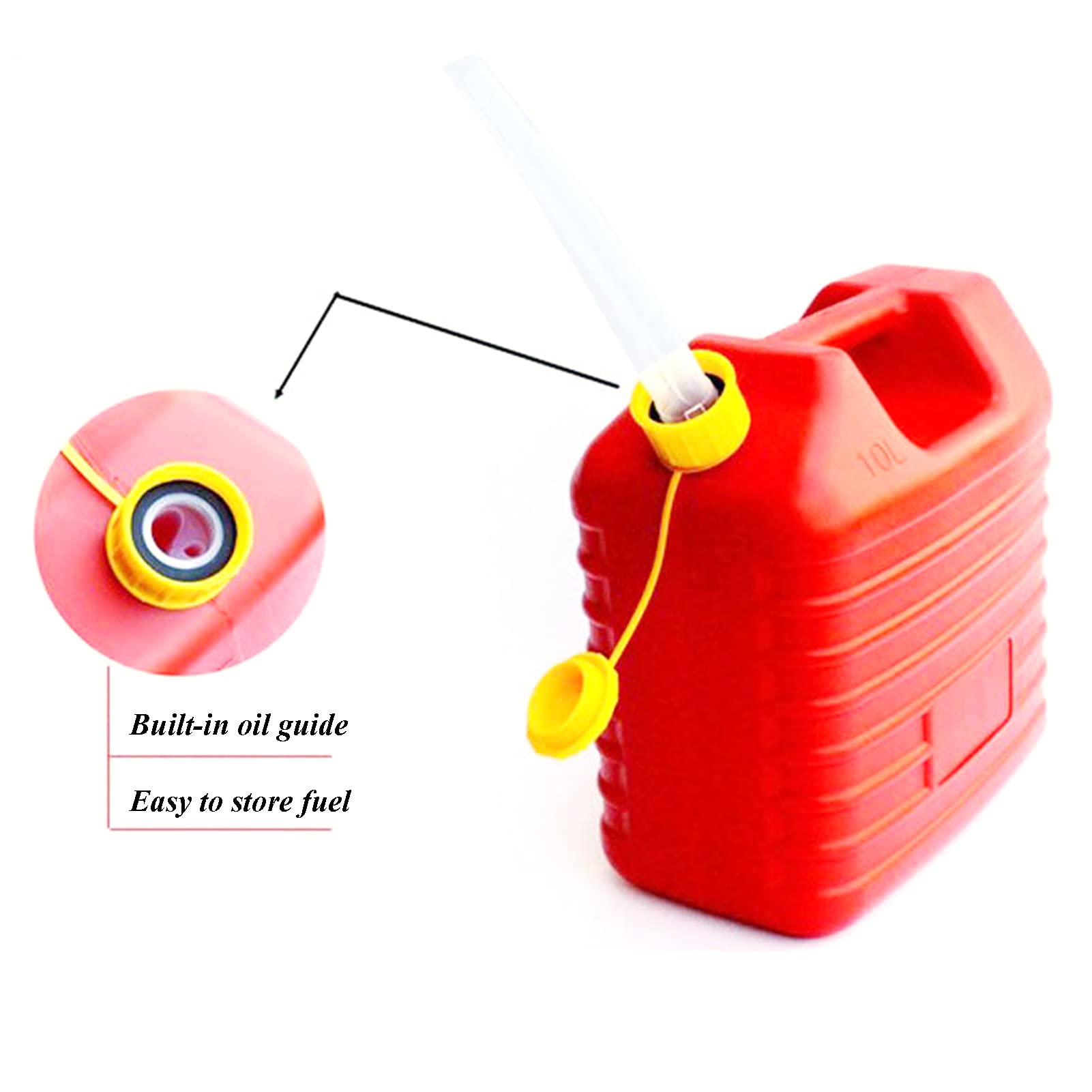Tanque de Combustible Portátil, Garrafa de Gasolina y Diésel en el Plastico con Mango de Barras para Motocicleta SUV ATV Dirt Bike Coche Barco Vehículo