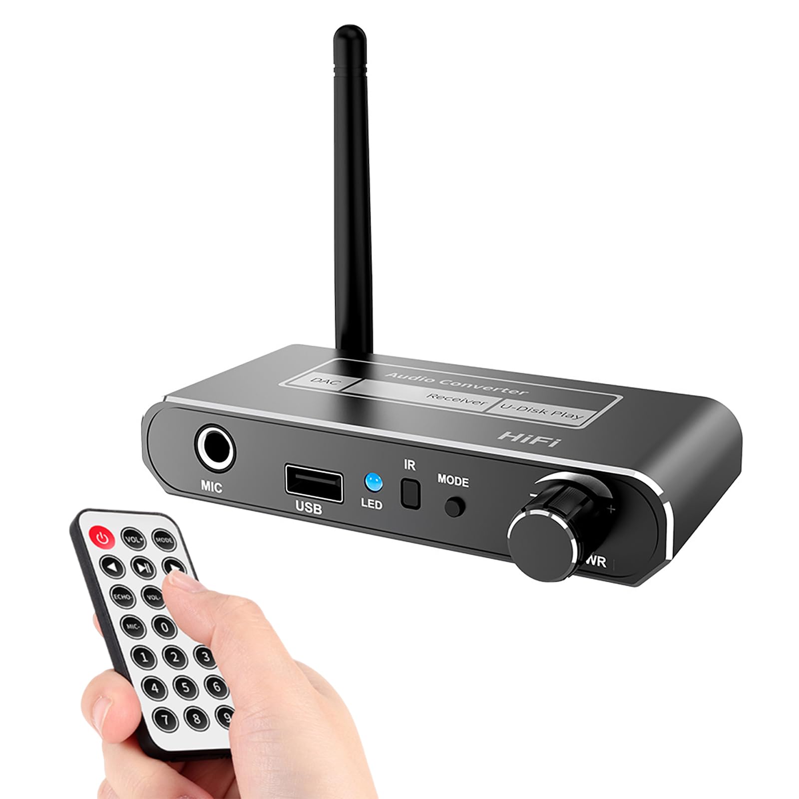 Adapter audio Bluetooth 5 2 AUX RCA koncentryczny USB