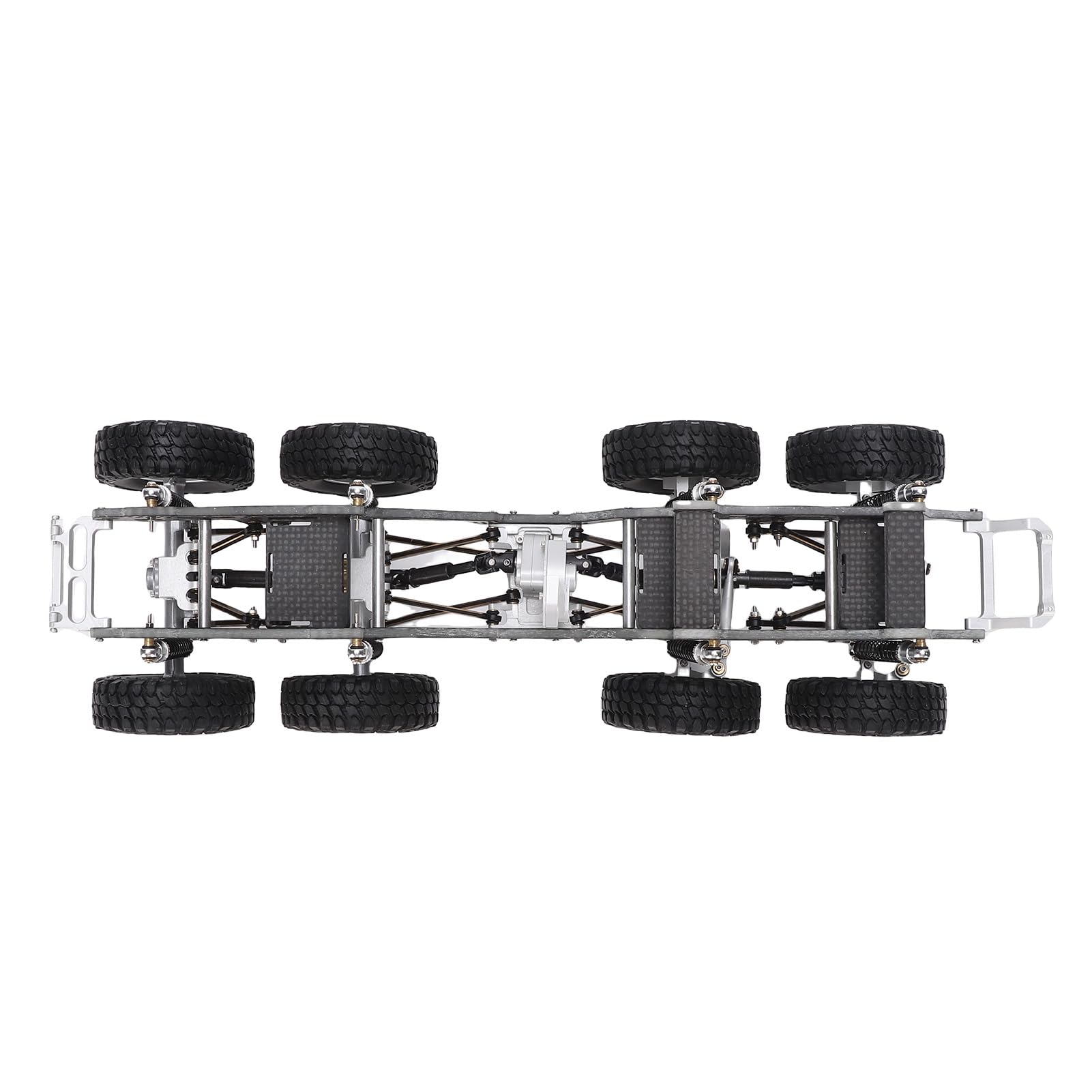 Pongnas Wymiana Ramy Podwozia Samochodu RC z Włókna Węglowego dla Axial SCX24 – Zestaw Montażowy Niskocentralnego Podwozia 8x8 – Lekka, Sztywna Konstrukcja z Włókna Węglowego i Stopu – Pasuje do