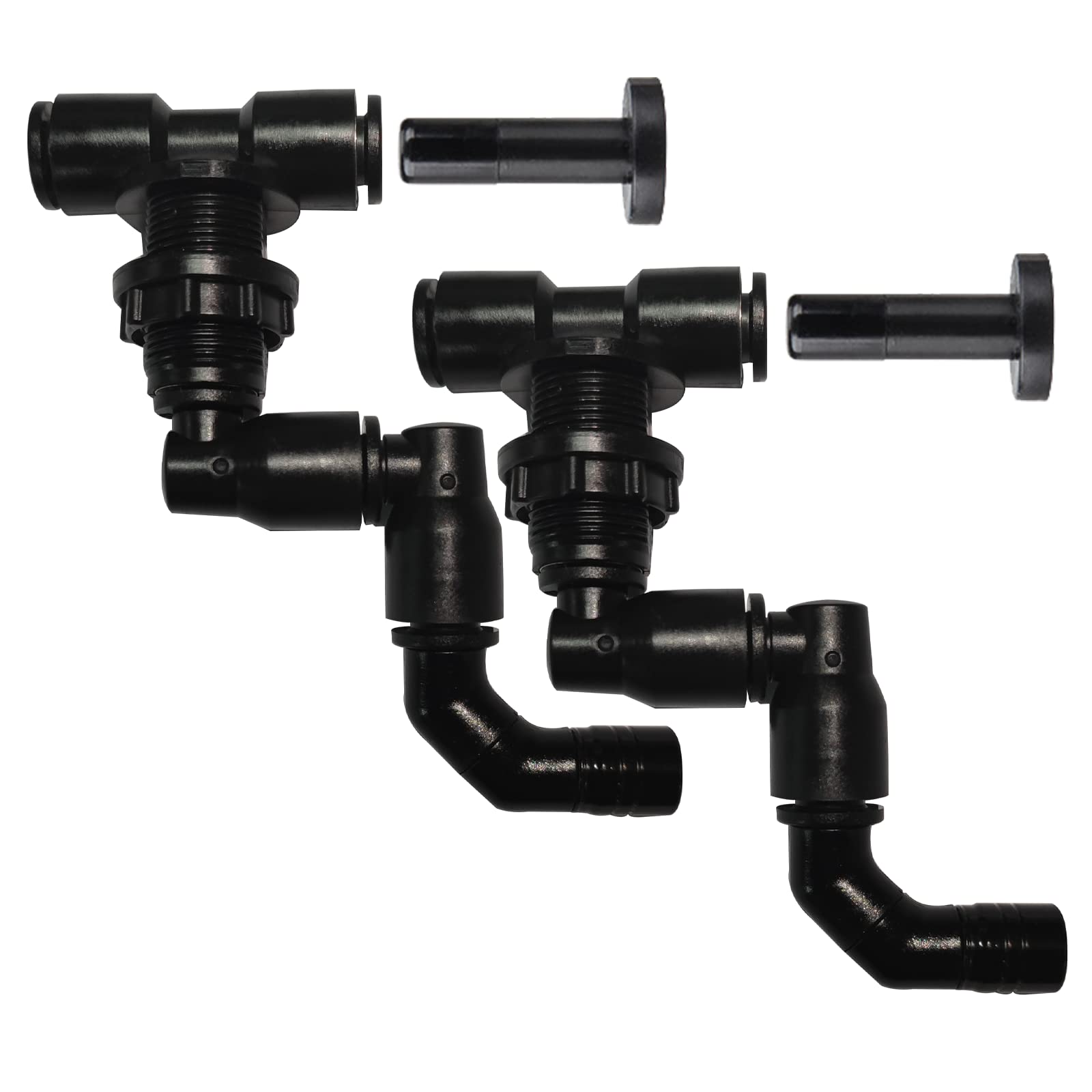 Ycxydr[2-Pack] Reptile Mister Nozzles，Reptile Misting Nozzles 1/4'', Reptile Fogger Fine Mist Nozzles for Reptile Terrarium, Paludarium, Vivarium, Plants, Amphibians, Tank (Single Nozzle*2)