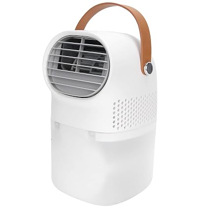 Negative Ion Air Cooler, 3s Quickly Cool Down Air Conditioner Fan, Button Design 3 Gears Adjustment for Bedroom Home
