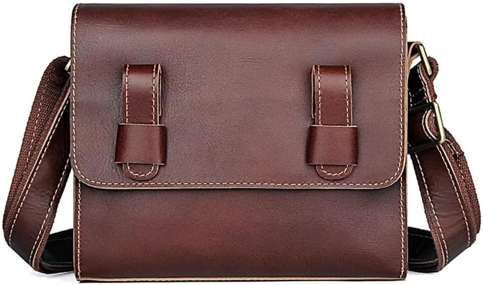 Vintage Shoulder Bag Crazy Horse Leather Diagonal Small Square