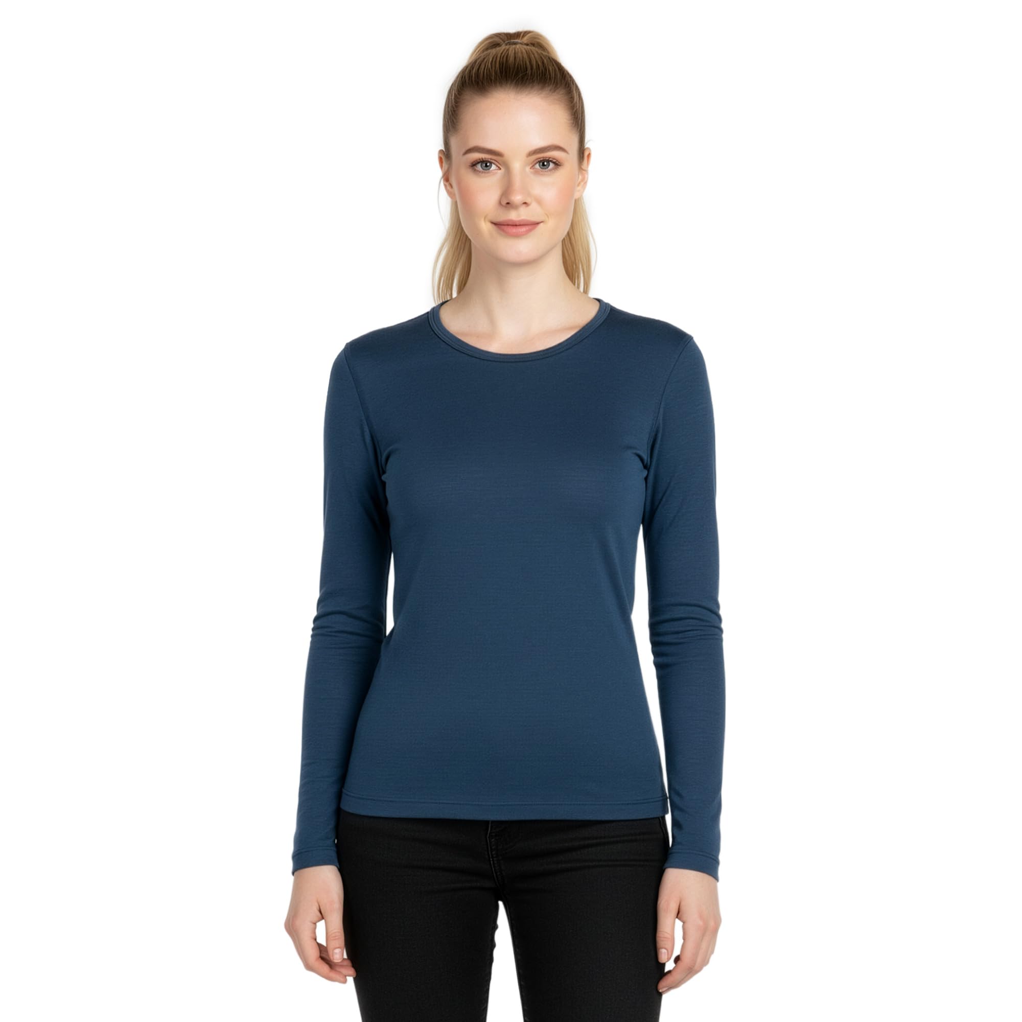 menique T-shirt léger à manches longues pour femme en laine mérinos bio