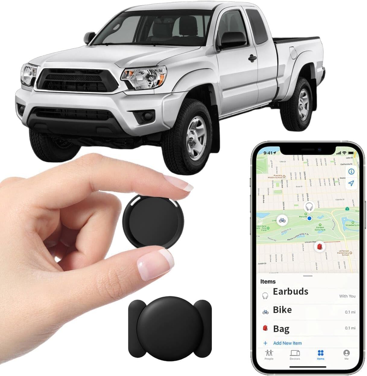 No Subscription GPS Tracker for Vehicles Work with Find My(iOS Only) Real-Time Mini Tracker Tags Global Coverage Hidden Car Location Tracking Tags Device with Magnetic Case No Monthly Fee Required-image-32