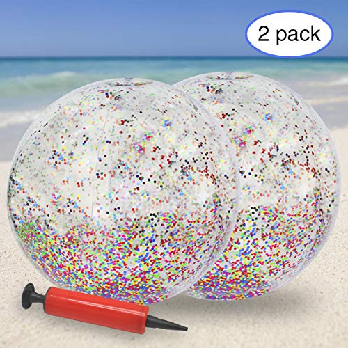 Buy Inflatable Beach BallGlitter Beach Ball 24inch, Confetti Beach