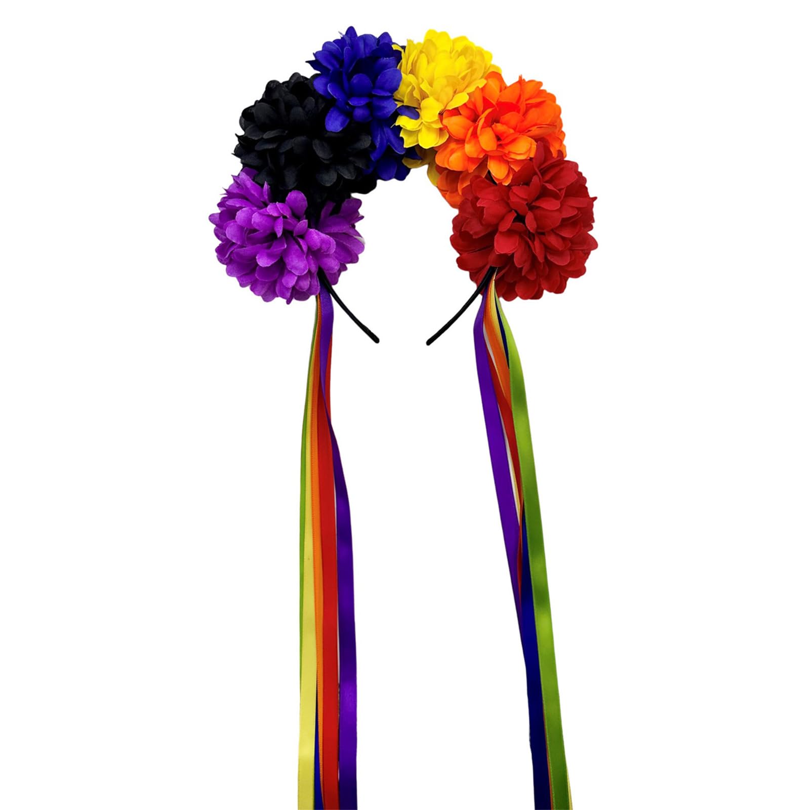 Fentency Floral Hairband Hair Hoop Halloween Decorative Tassels Role Play Costume Proms Party Live Show Headwear