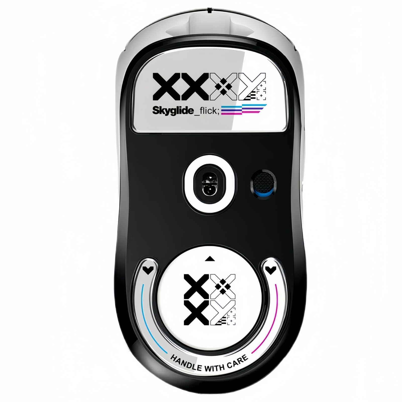 Premium Glass Mouse Skates for Logitech G Pro X Superlight - Ultra-Durable, Super-Fast, Smooth Gliding Performance, Printstream-White, High-Performance Gaming Accessory