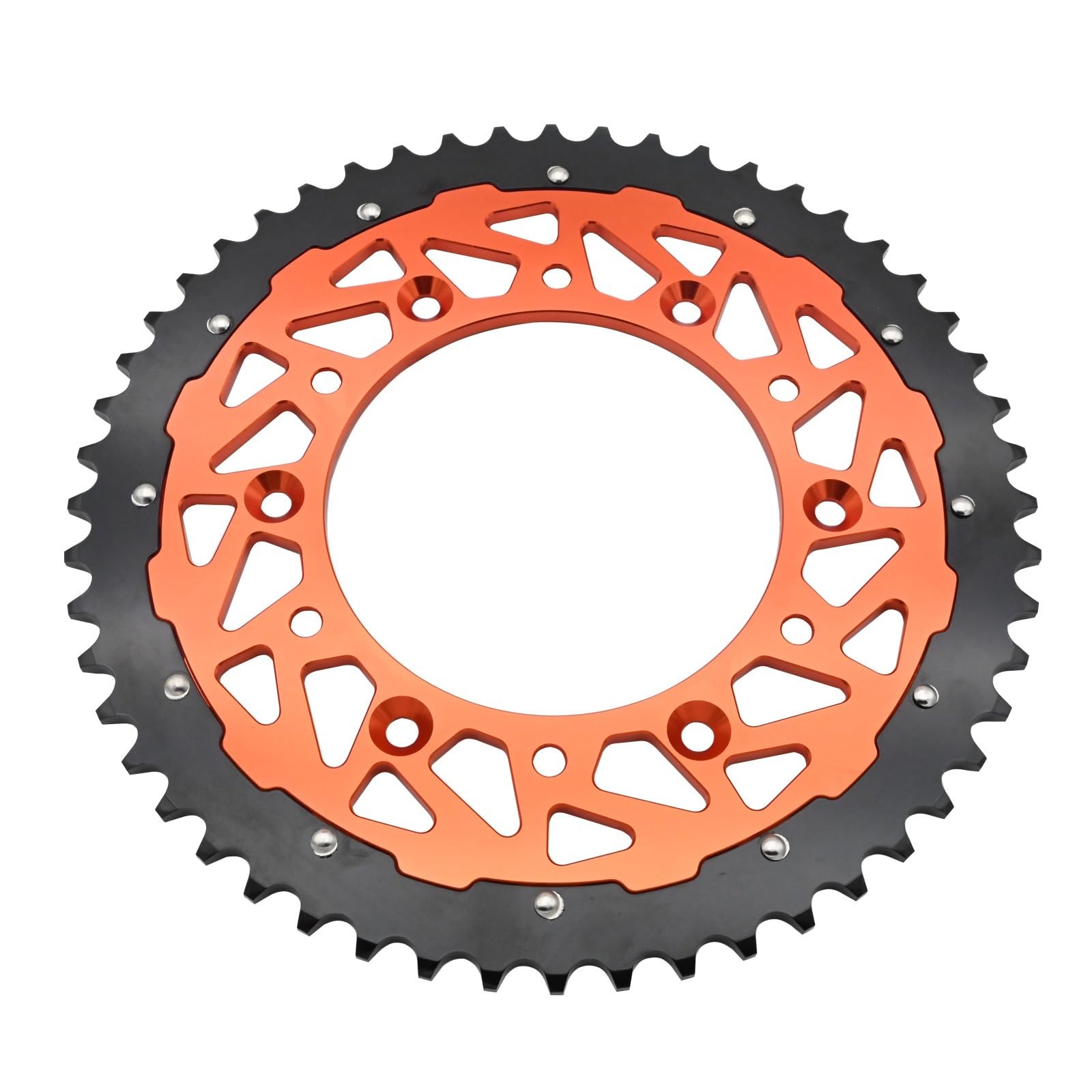 NKURTPC Motorcycle Sprocket Fit For EXC SX XCW SXF EXCF MXC SMC LC4 SMR 125-525 Motorcycle Rear Chain Sprocket 50T 52T(50T Orange)