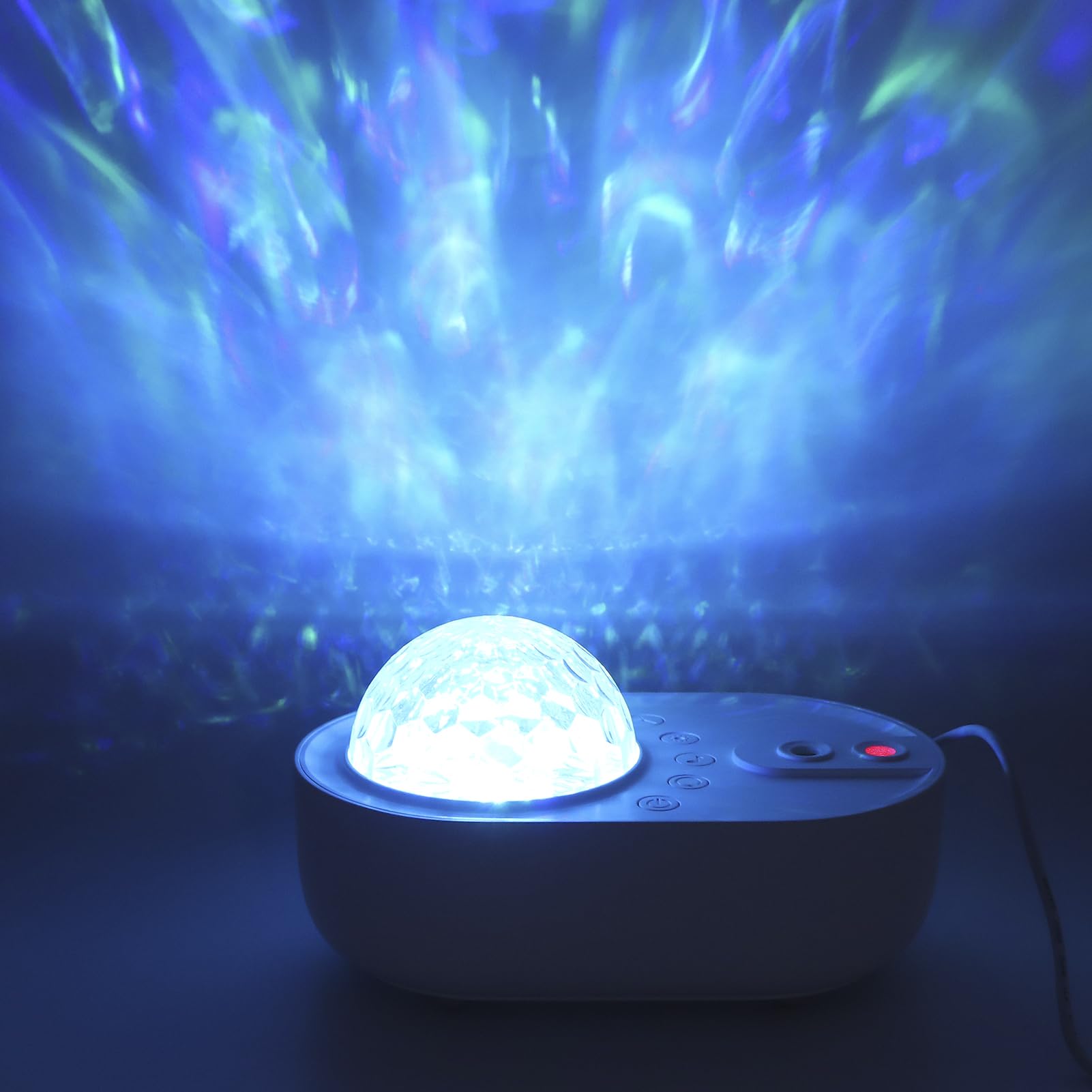 para proyector de luz Nocturna Estrellada, Brillo Ajustable, proyección de Cielo giratoria, 10 Modos de iluminación, Control Remoto, Cambio de Color con música, Material