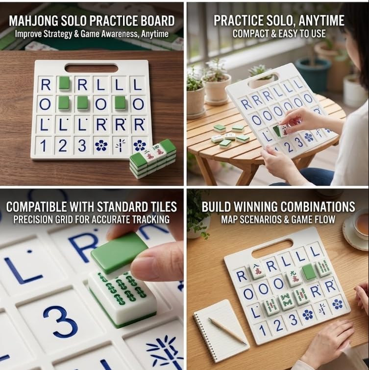 Tablero de práctica Mahjong para un jugador miniatura 2