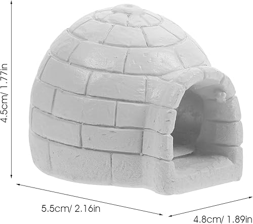 Miniatura 7 de HOMSFOU Mini iglú - Juguete realista de casa de hielo, figuras árticas, juguetes pequeños de oso blanco, zorro ártico, regalo de cumpleaños para