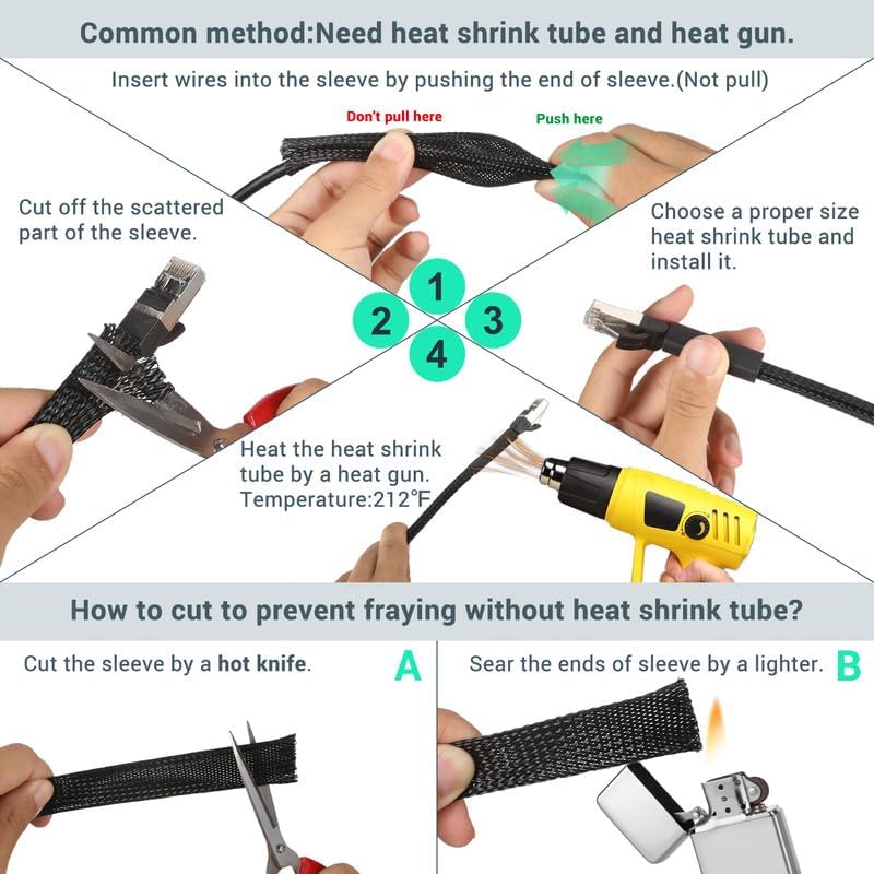 Miniatura 6 de Protección para la gestión de cables, de tela metálica dividida, manguito de cable trenzado, protector y organizador para cables de televisión,