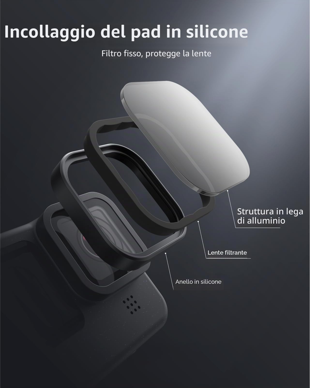 TELESIN 3 Pezzi Filtro a Densità Neutra ND8 ND16 ND32 Compatibile con GoPro Hero 12 Hero 11 Hero 10 Hero 9 Nero- Kit Filtro Obiettivo Protezione Obiettivo per Go Pro 11 10 9 Accessori Fotocamera