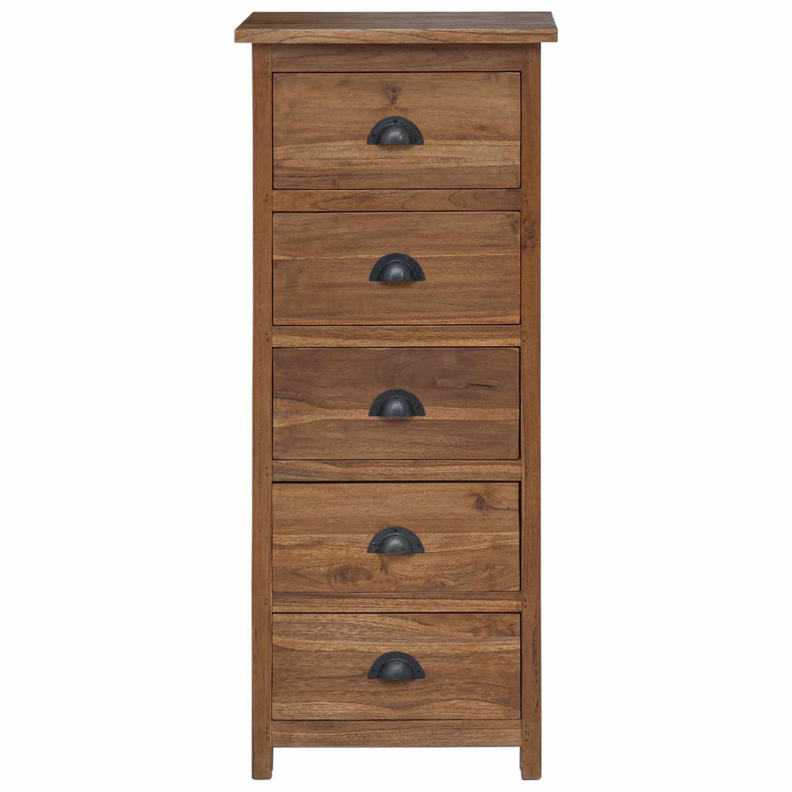 Commode Naturel 45 x 35 x 110 cm Bois de Teck Massif,Meubles,Armoires & Meubles de Rangement,Commodes,24.82 kg-42017962