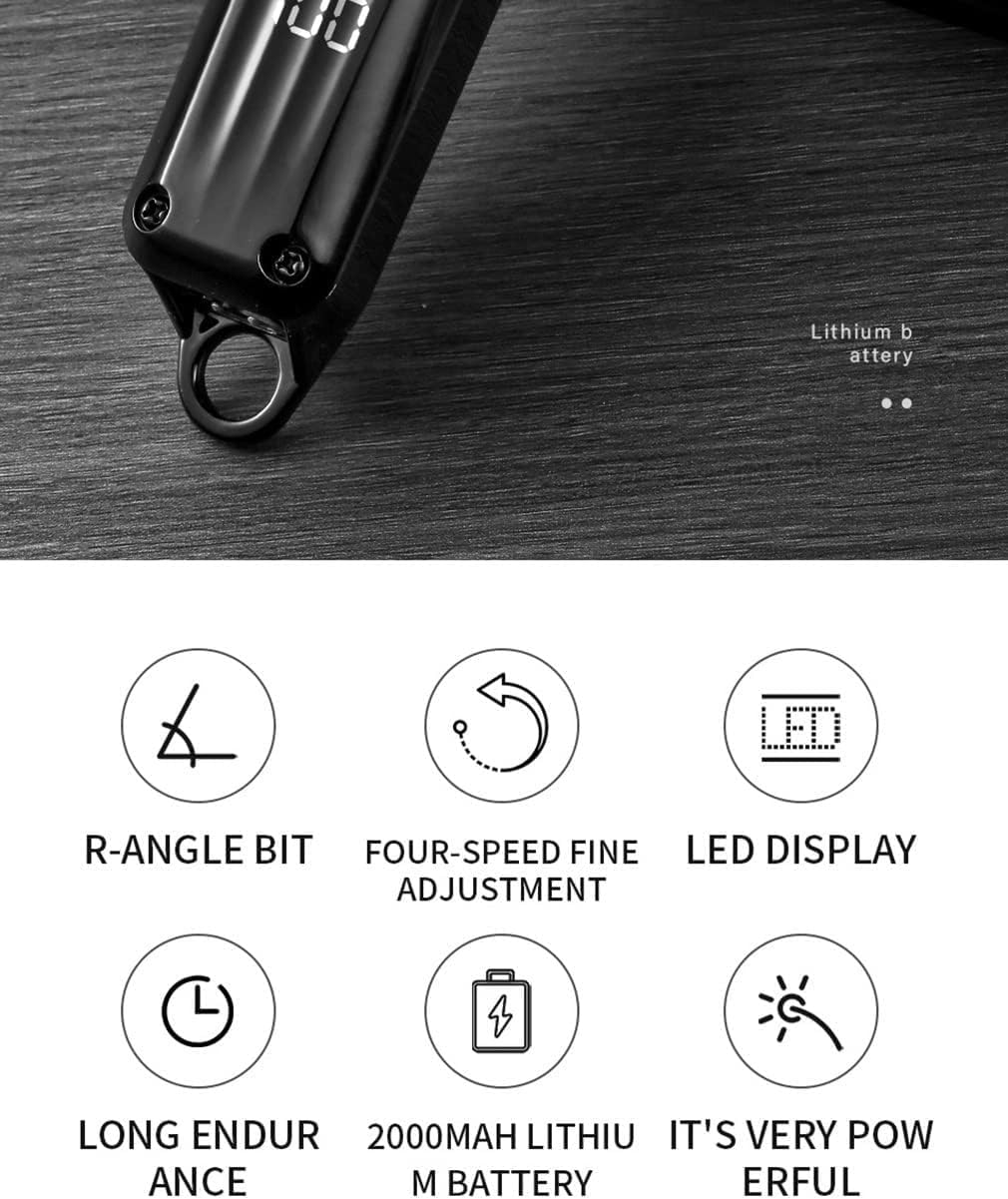 Pro Hair Clipper, Electric Hair Clipper Gradient Electric Clipper Blade Adjustable USB Rechargeable