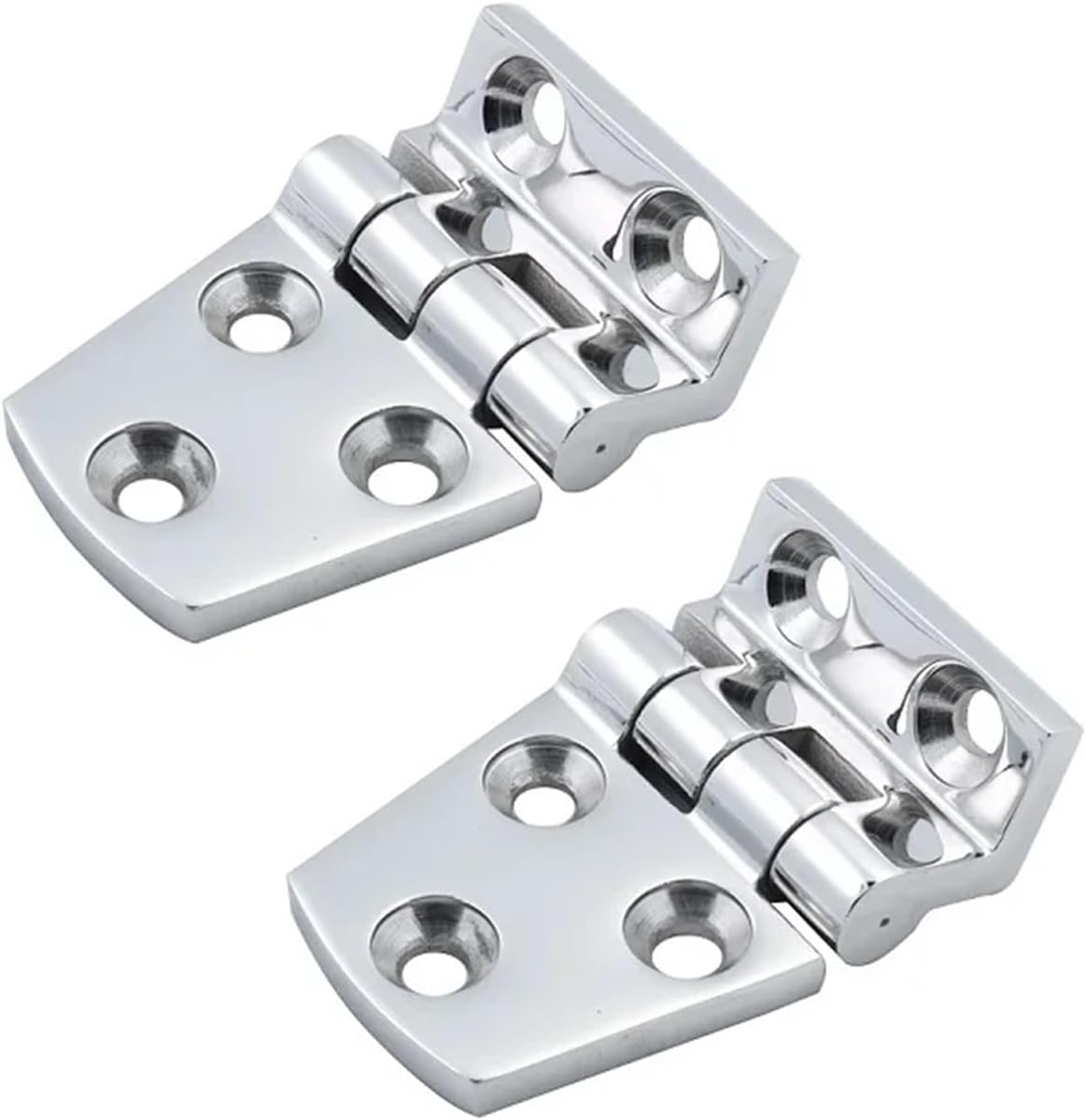 1pc Stainless Steel 316 Hatch Flush Mount Right Angels Boat Hinges with 5 Holes 54mm Marine Yacht Hardware Accessories(38X66mm-2pcs)