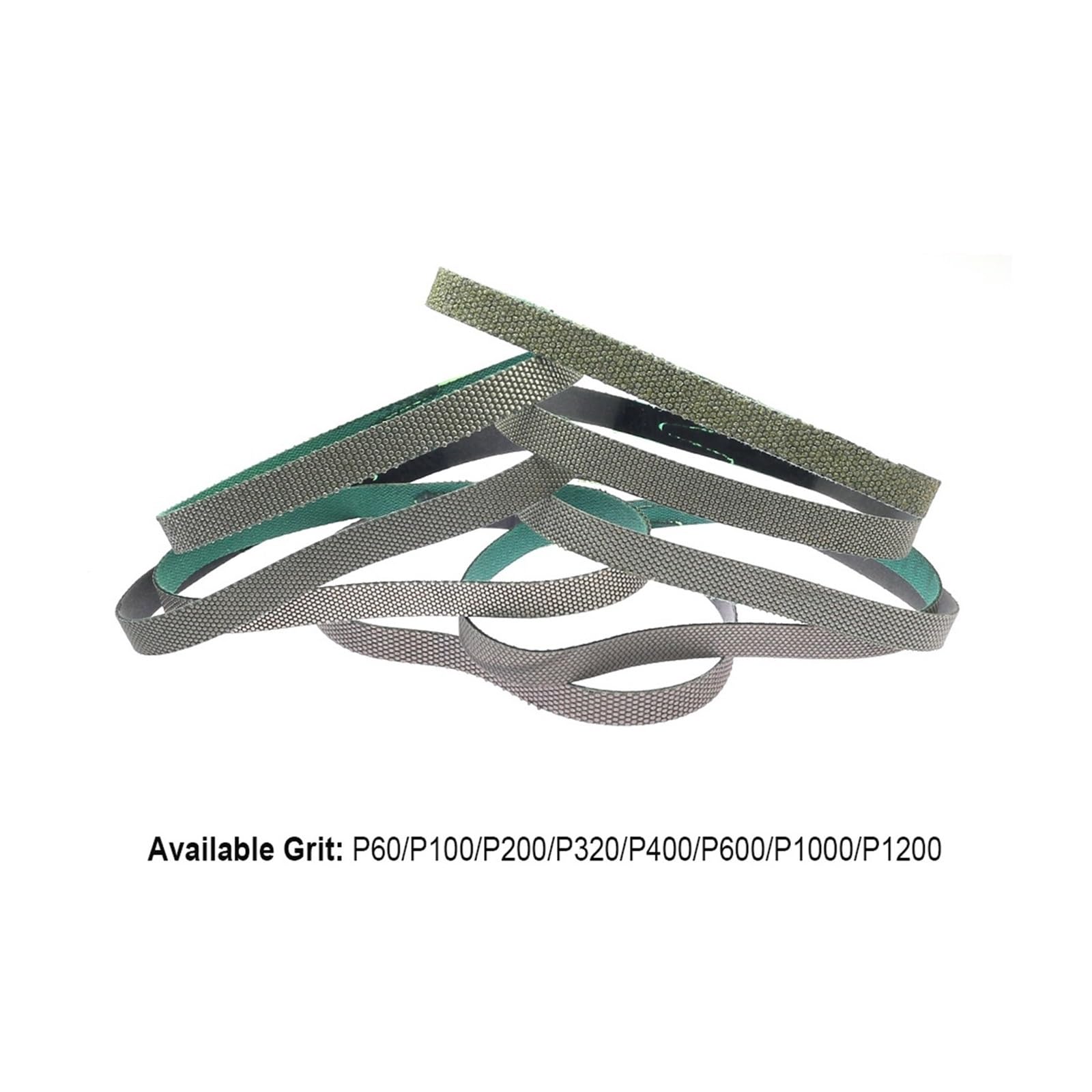 Correa de lijado abrasivo P60-P1200, aleación dura, pulido cerámica vidrio(P1200,520x20mm x 2pcs)