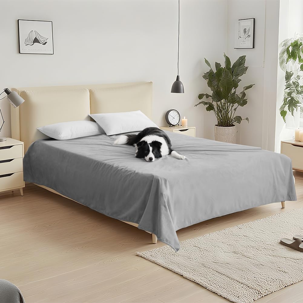 DUJUIKE Waterproof Bed Cover, Velvet Waterproof Sheet Cover, Children's Mattress Protector, Quiet Mattress Cover - Image 2