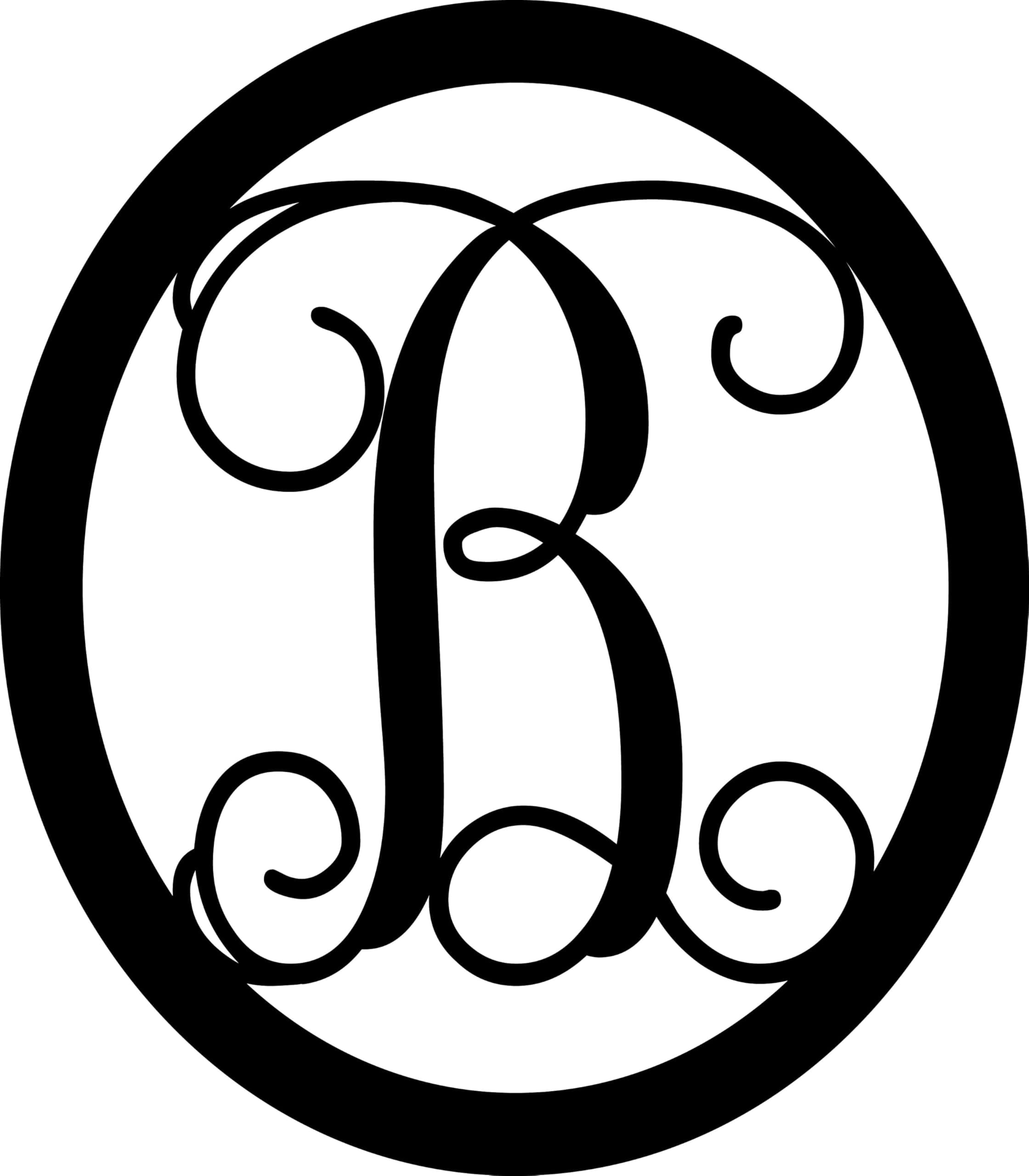 Metal Monogram Letter, Monogram Wreath, Door Hanger Monogram, Metal Monogram Letter, Oval Monogramed Wreath, Wall Art