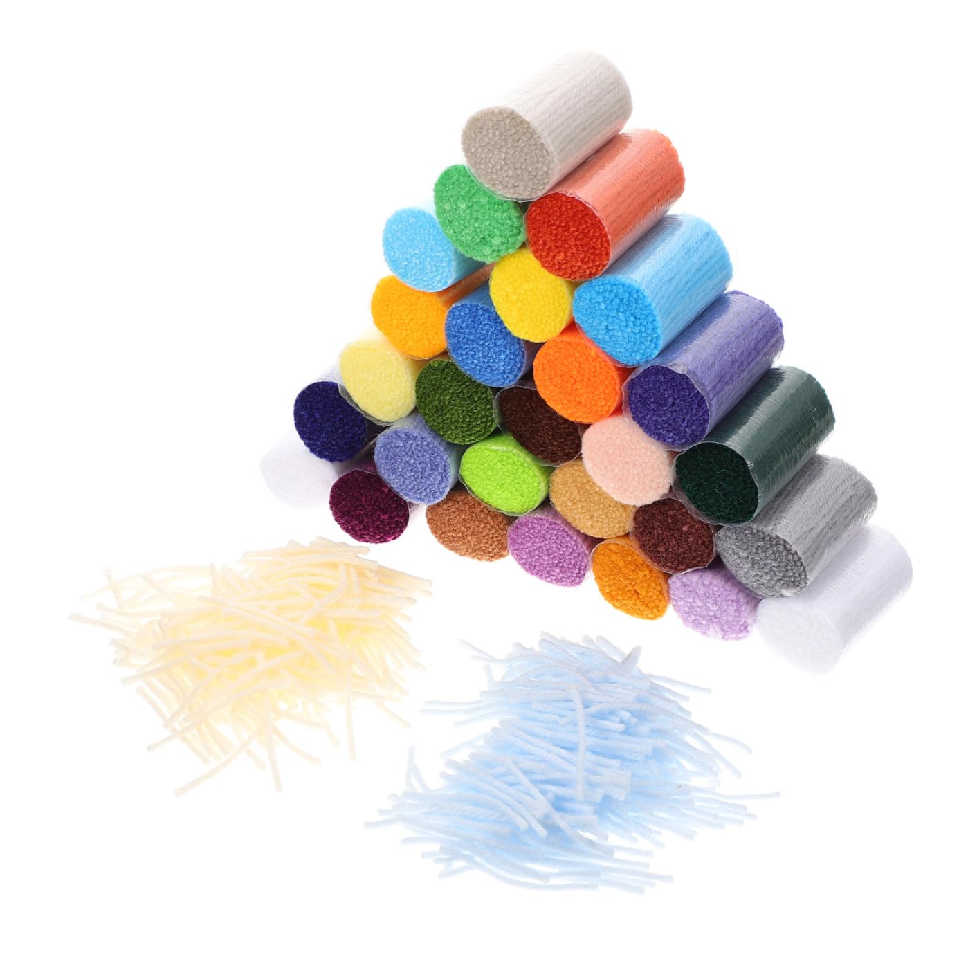 OSALADI 30 Rollen Vorgeschnittenes Handgarn Bunt Komfortables Strick und Teppichgarn Selbstgemacht Bastelmaterial für Teppichherstellung und Häkelarbeiten Zufällige Farbe