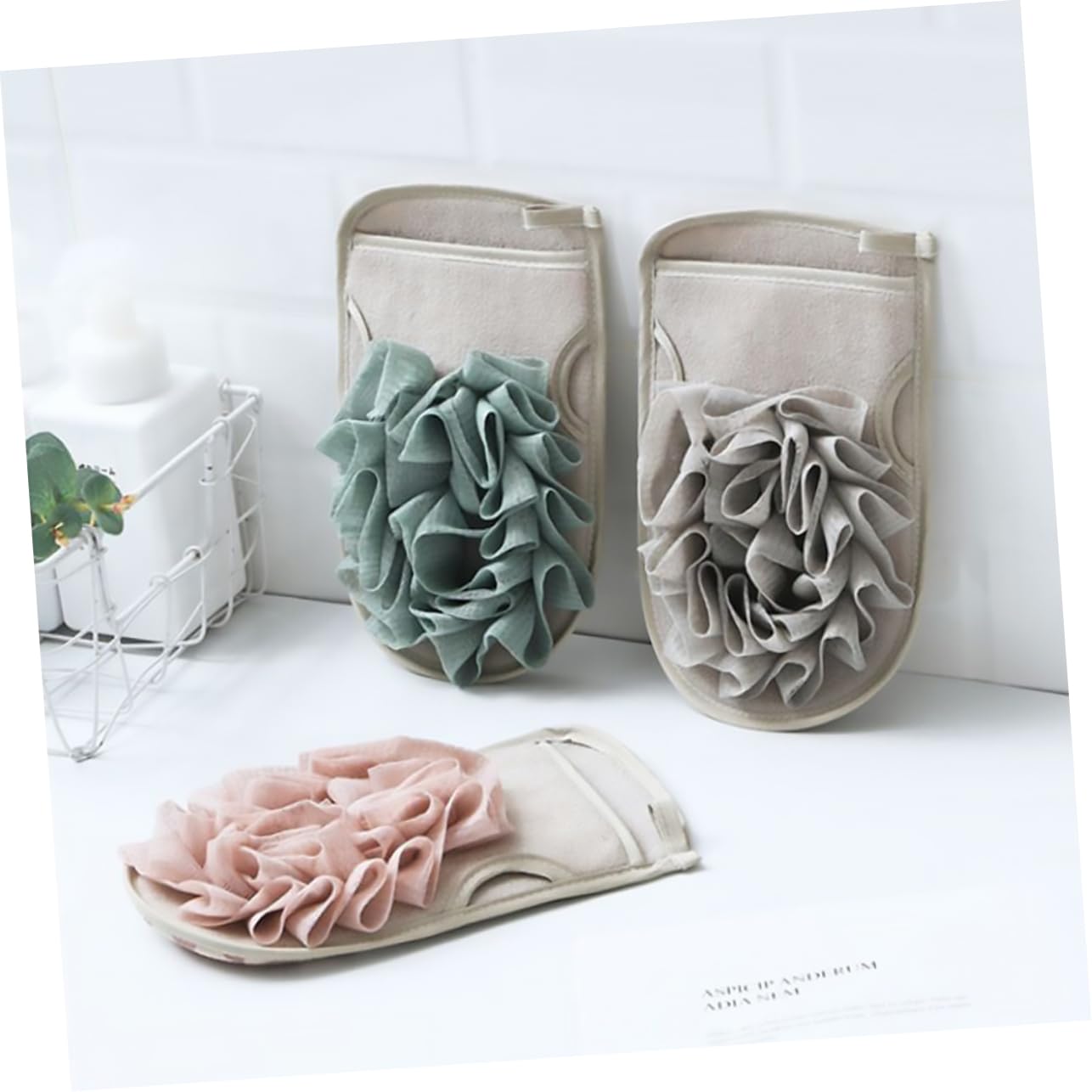 9piezas Guantes Exfoliantes De Ducha Conjunto De Mitones De Baño De Doble Cara Para Limpieza y Exfoliación Corporal Aleatorios Para Baño