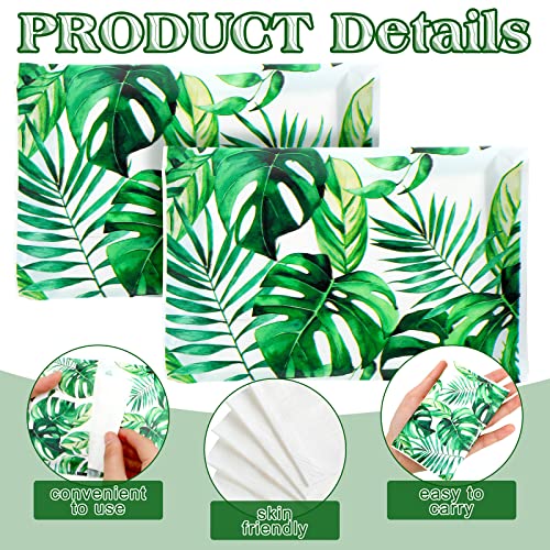 Image of Geyee 50 Pack Travel Tissue Packets Facial Paper Napkins, Palm Leaves