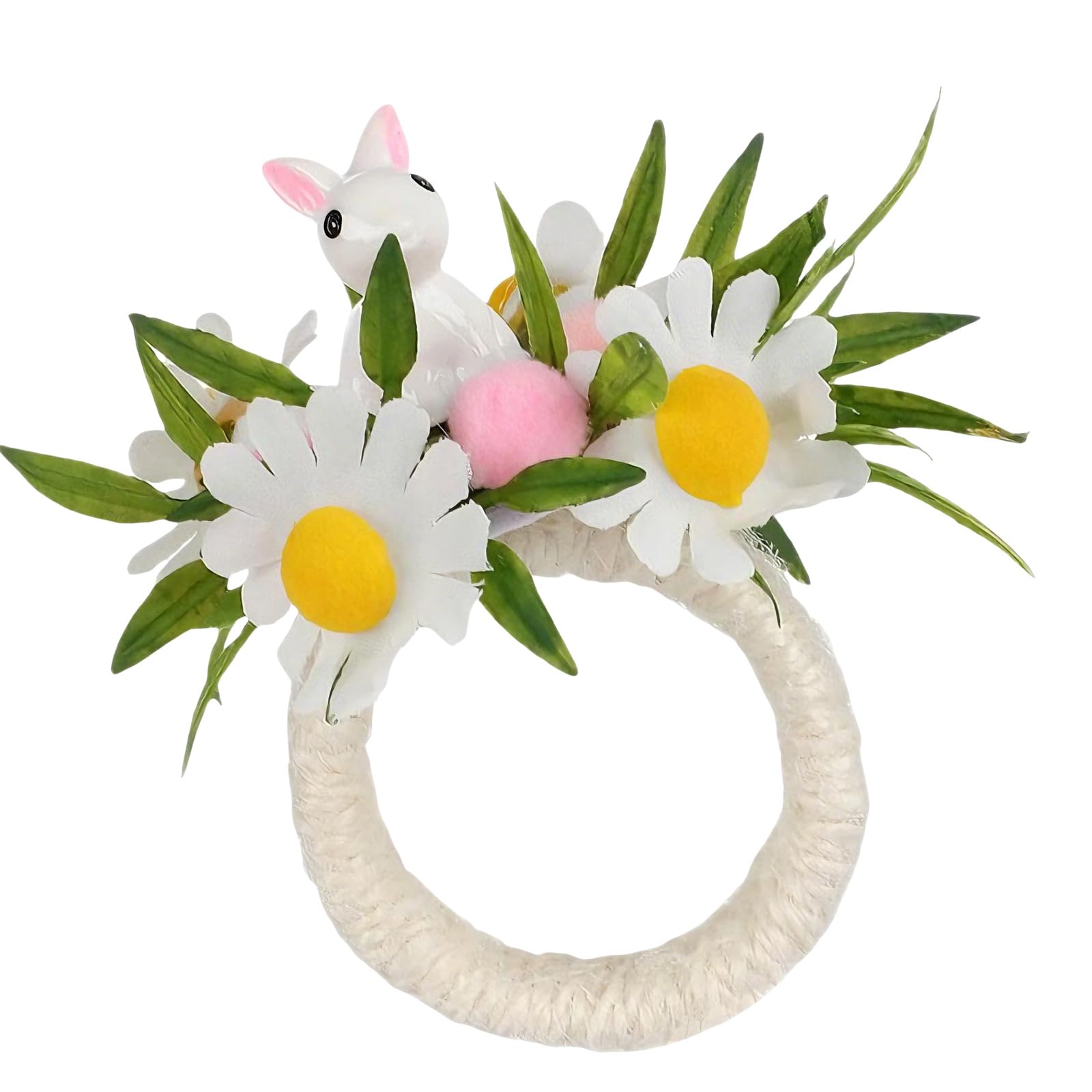 Natural Wood Rabbits Shaped Napkin Holder for Family Gatherings and Seasonal Home Decoration Napkin Rings Rabbits Rings