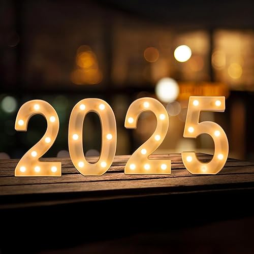 Miniatura 9 de Foaky Letrero con luces LED, letras rosadas con purpurina, para luz nocturna, bodas, fiestas de cumpleaños, lámpara de Navidad a pilas para