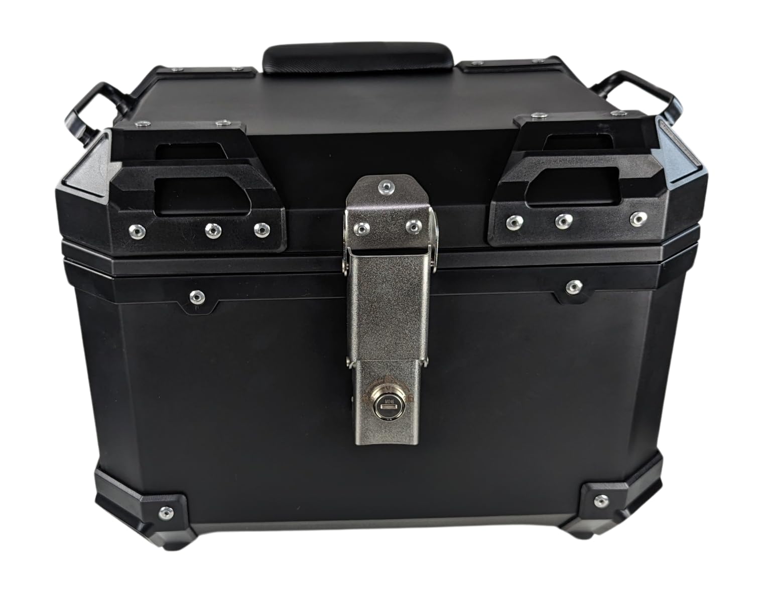 Mlink Baúl de Moto Universal 36L con Respaldo Lumbar ABS Negro Cuadrado Cerradura con Llave Carga Máx 15kg