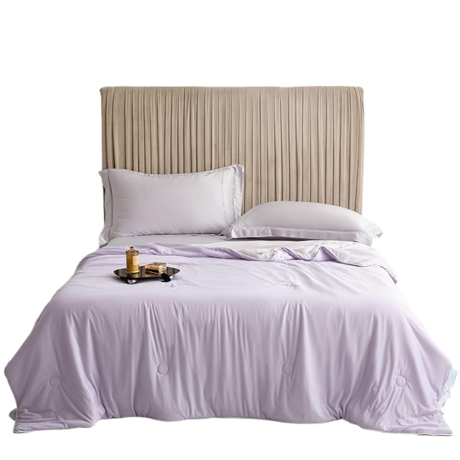 LQZAXSRDR Cooling Blanket for Summer, Cooling Blanket Multicolor Multiple Sizes Double Sided Fabric(Light Purple,150x200cm)