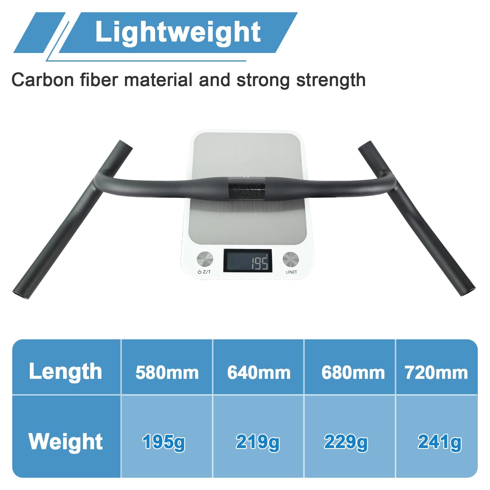 Snapklik.com : ROADNADO Carbon Fiber Handlebar PRO External Swing Angle ...