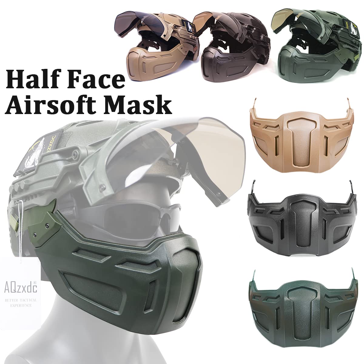 Casco Tattico Wosport Da Paintball E Softair – Con Occhiali Protettivi, Veloce E Leggero