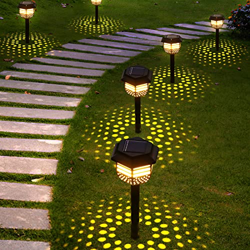 Luces solares para jardín al aire libre, paquete de 6 luces solares para jardín, IP68, impermeables, luces solares para exteriores, luces solares de jardín para paisaje, patio, césped, patio Cover
