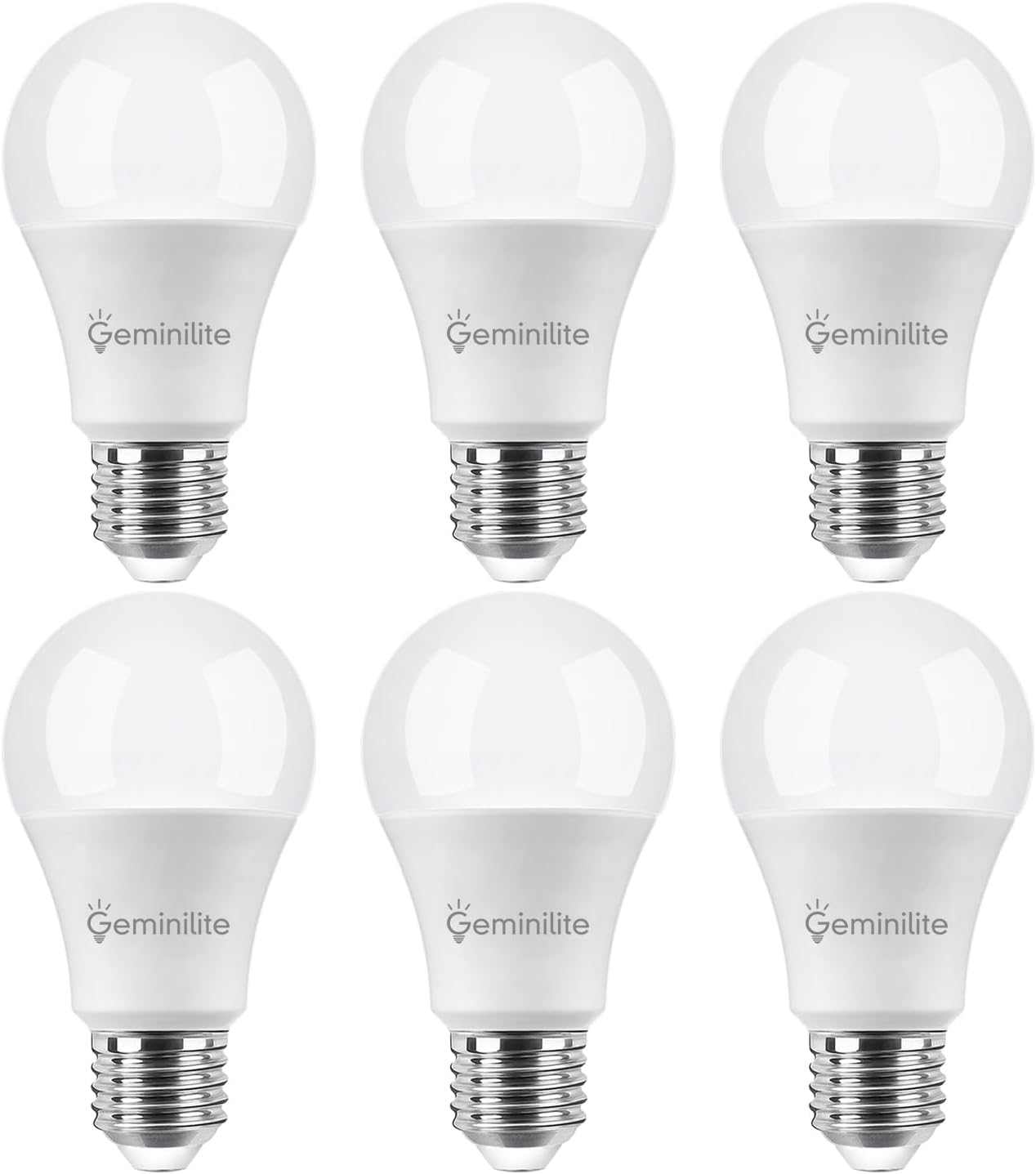 A19 LED Light Bulbs 6500K Daylight White 6 Pack