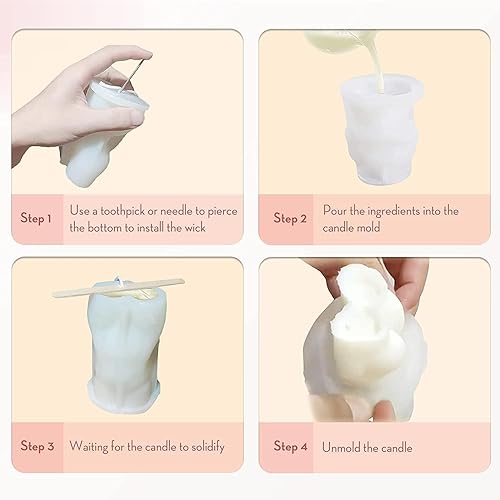 Miniatura 5 de Moldes de vela de burbujas  Molde de silicona para hacer velas, moldes 3D de bricolaje para cera de soja, cera de abejas, vela perfumada, regalos