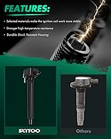 Vista 2 de Bobina de encendido SCITOO 1 pieza para Chrysler para Dodge para Fiat para Jeep 200 Dart Zephyr 500X Cherokee Compass 2.4L UF751 68242286AA