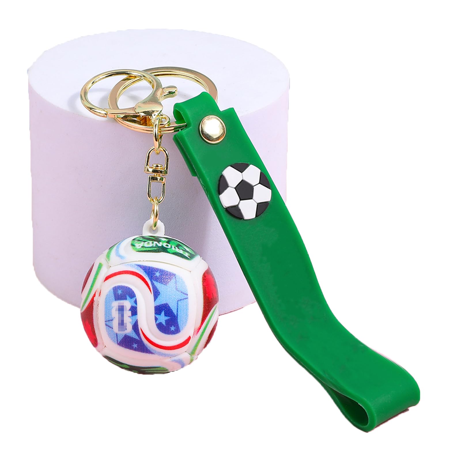 Siddiuop World Cup Geometric Soccer Ball Keychain,Mini Chain Football Match World Cup Team Keychains,Cute Ball keychain Pendant,for Men Fans