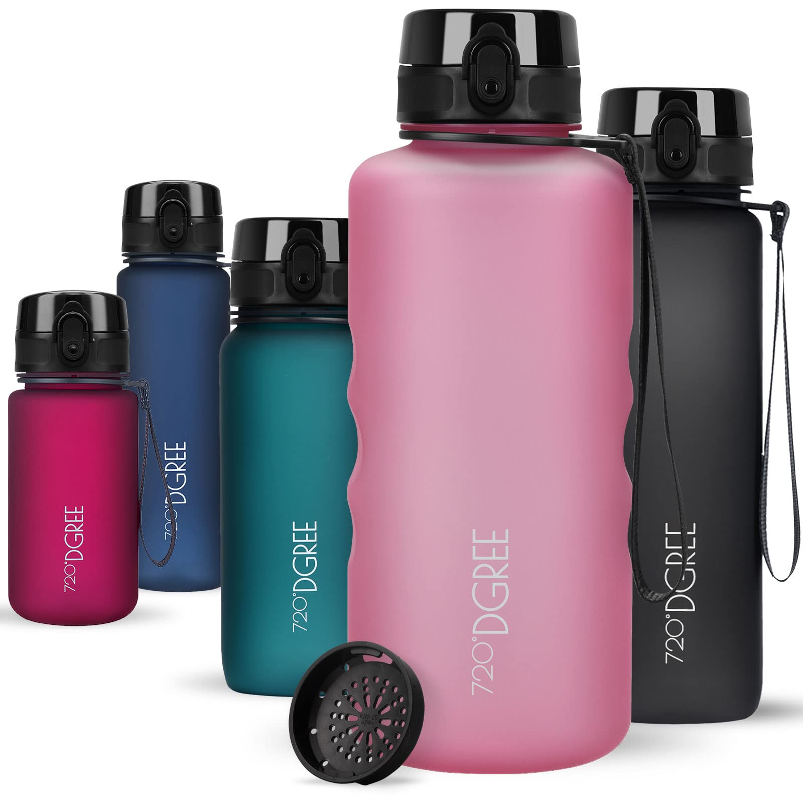 720°DGREE Botella uberBottle + colador – 350 ml, 500 ml, 650 ml, 1000 ml, 1,5 l, 2 l – Sin BPA – Botella de agua para deportes, escuela, niños, fitness, gimnasio, bicicleta, exterior – ligera — view 50
