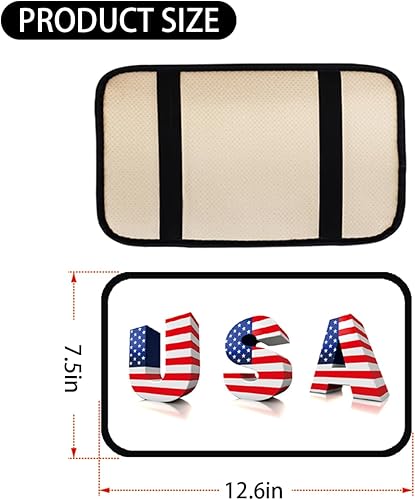 Miniatura 2 de Almohadilla de consola central de bandera estadounidense, funda de asiento para reposabrazos de automóvil para mujeres y hombres, almohadilla