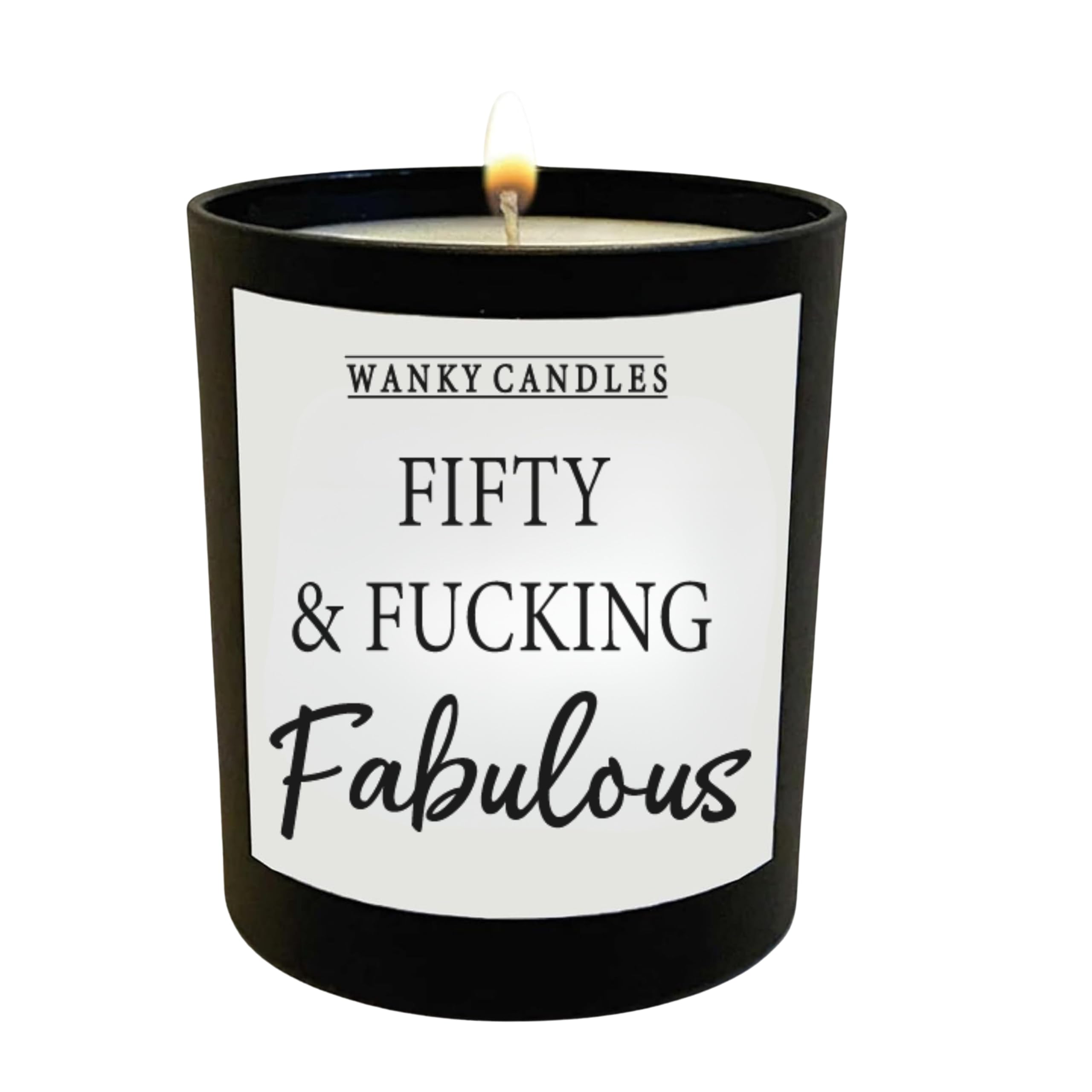 Wanky Candles Black Wanky Candle – 50 And F**King Fabulous | Sarcastic Soy Wax Jar Candle | 50Th Birthday