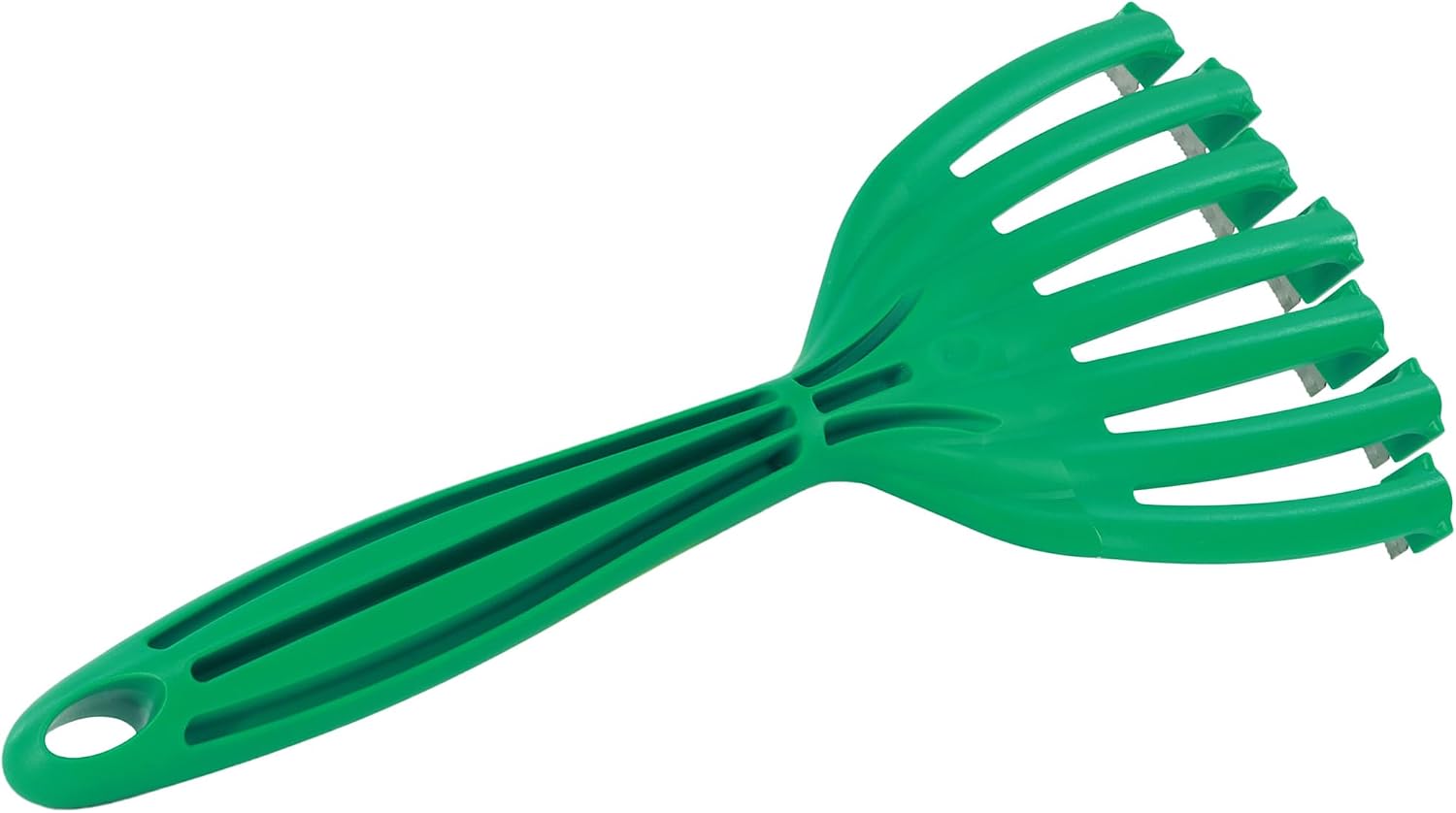 GroomRaker - Dog, Small - Green Deshedding Tool, Pet Grooming, Hair-Dander Removal, Rubber Contour Fingers w/Gentle Metal Tips, Coat Care