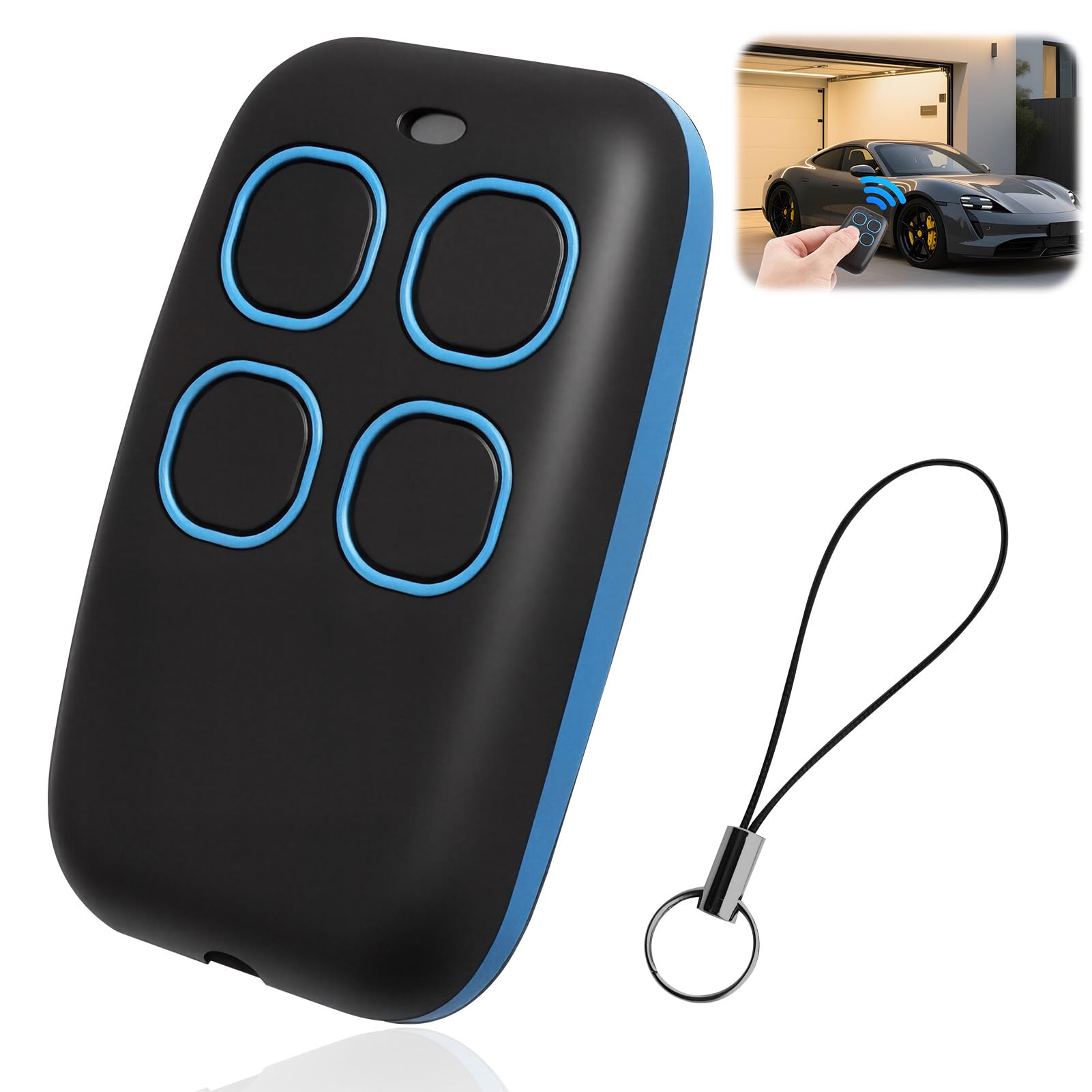 Mando A Distancia Universal 4 En 1 Para Garaje Y Puertas | Programable, Rolling Code, 433 MHz, Compatible Con Múltiples Sistemas