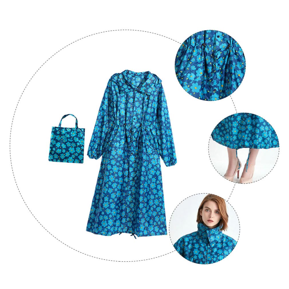 Holibanna Poncho Imperméable à Capuche Pour Adulte Vêtement De Pluie Extérieur Avec Poignets Élastiques Et Sac De Transport