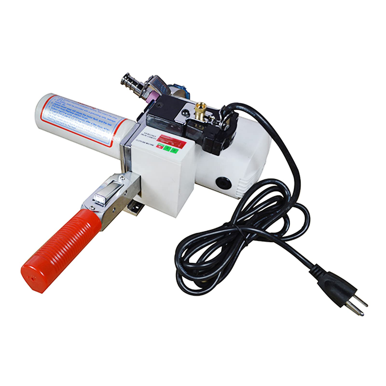 LGXEnzhuo 110V High Speed Fabric End Cutter Fabric Cutter with 74.8inch Rack and Digital Digital Counter Delay Function 200W