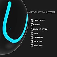 Vista 2 de Mini auriculares inalámbricos, auriculares Bluetooth con control táctil con carga inalámbrica, IPX7 auriculares estéreo deportivos impermeables