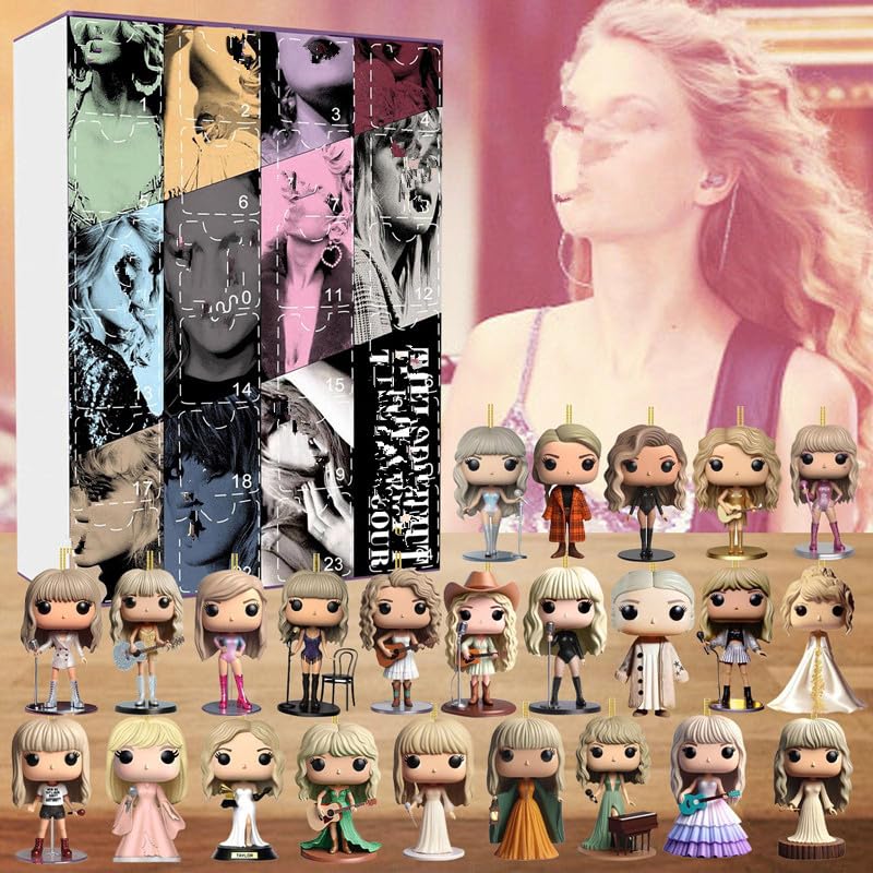 Calendario Avvento Natale 2024 Con 24 Portachiavi Musicali - Regalo Originale Per Fan Di Taylor Swift - Foto 12