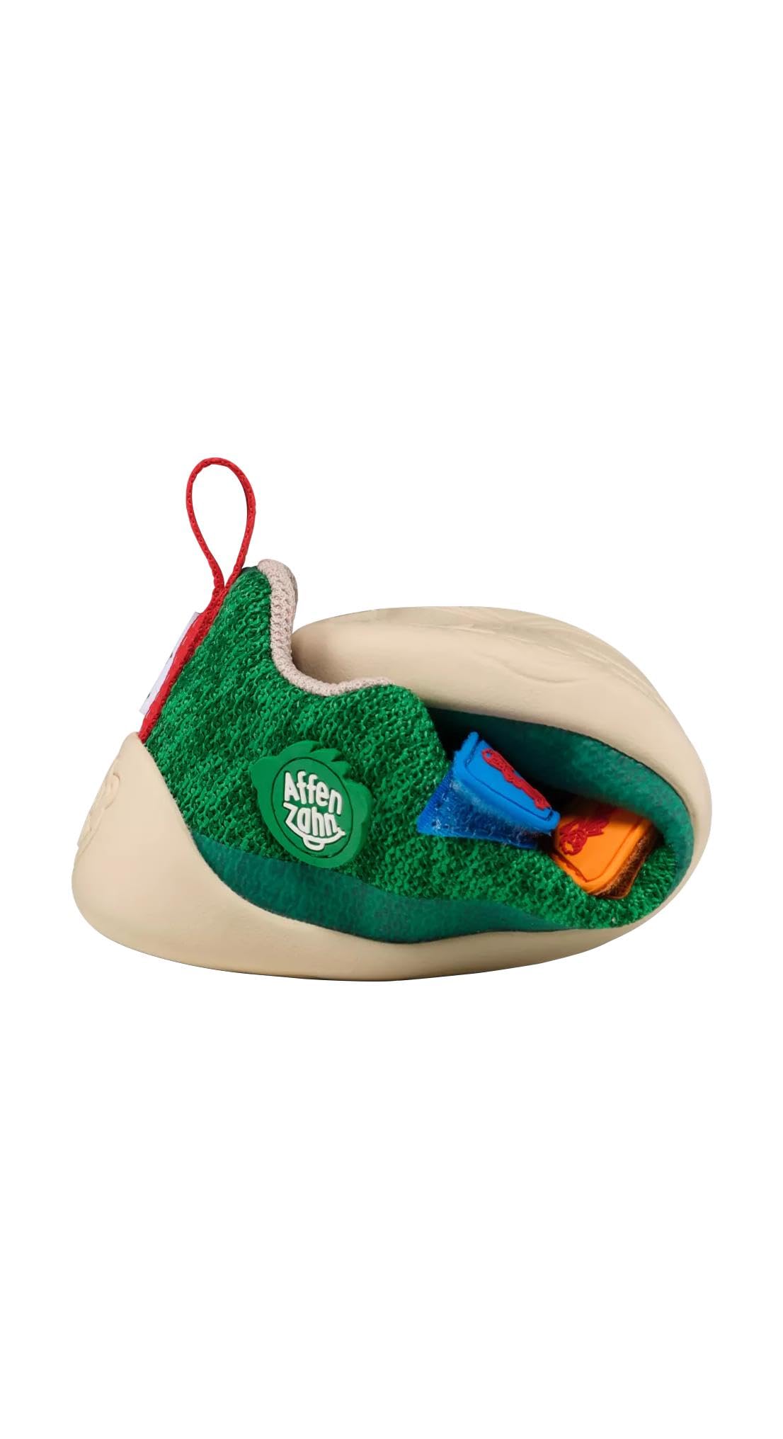 Affenzahn Halbschuh Knit Happy mit Klettverschluss, Vegan, rutschfest, Flexibel, Reflektierend, besonders leicht in Größe 21-32
