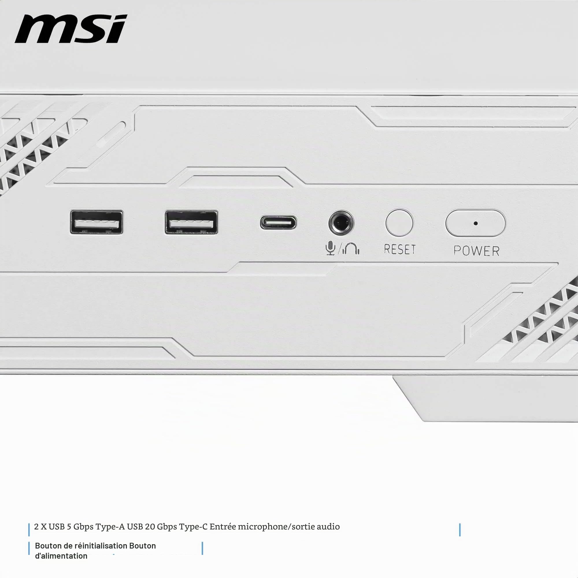 MSI MAG PANO 130R PZ White Boîtier PC Gaming ATX, Micro-ATX et Mini-ITX