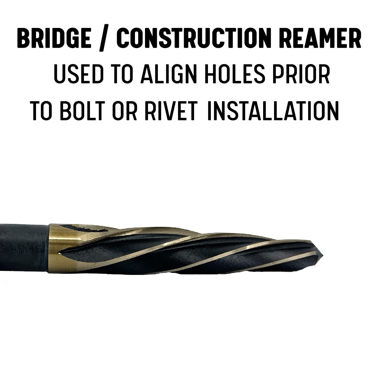 Drill America KFDRB9/16HEX KFDRB Series 9/16-Inch HSS Black & Gold HSS Black and Gold Hex Shank Bridge Reamer
